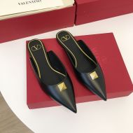 Valentino Garavani Roman Stud Mules Cow Leather Women Black