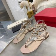 Valentino Garavani Rockstud Sandals In Sheepskin Women Pink