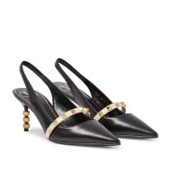 Valentino Garavani Rockstud Slingback Sheepskin Pumps Women Black