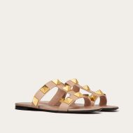 Valentino Garavani Roman Stud Slides Women Calfskin Khaki