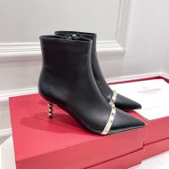 Valentino Garavani Roman Stud Cow Leather Ankle Boots Women Black