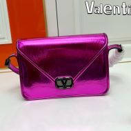 Valentino Small VLogo Flap Shoulder Bag In Calfskin Purple