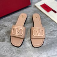 Valentino Garavani Calfskin Slides With VLogo Signature Women Pink