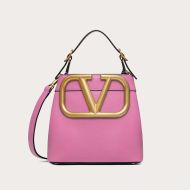 Valentino Garavani Small Supervee Handbag In Calfskin Pink